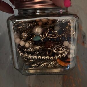 Mystery Jewelry Jar with Assorted Jewelry